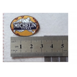 Repro de plaque émaillée " Michelin Bibendum ovale" 1/43,5 - 1/87