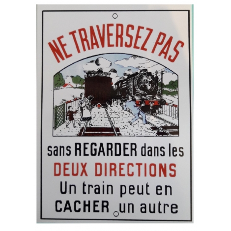 Carte postale Ne traversez pas "émaillerie du Dauphiné"