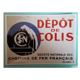 Carte postale Dépôt de colis, premier logo