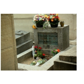 Pierre tombale inspirée de la Tombe de Jim Morrisson, échelle ho