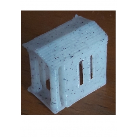 Petite chapelle en marbre pour cimetière, échelle N