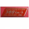 Plaque record du monde de vitesse 380 km/h