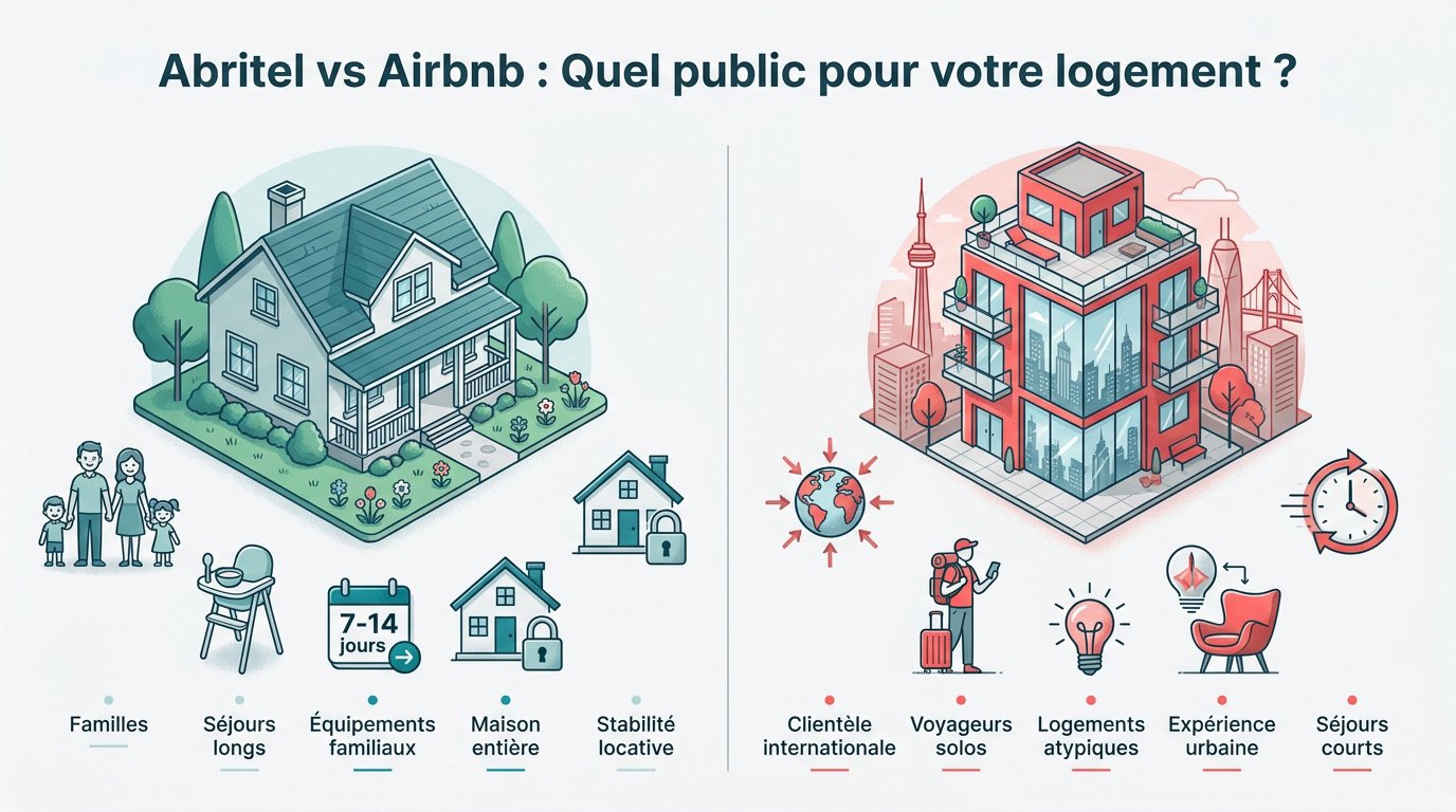 Comparaison des publics cibles entre Abritel et Airbnb pour la location saisonnière