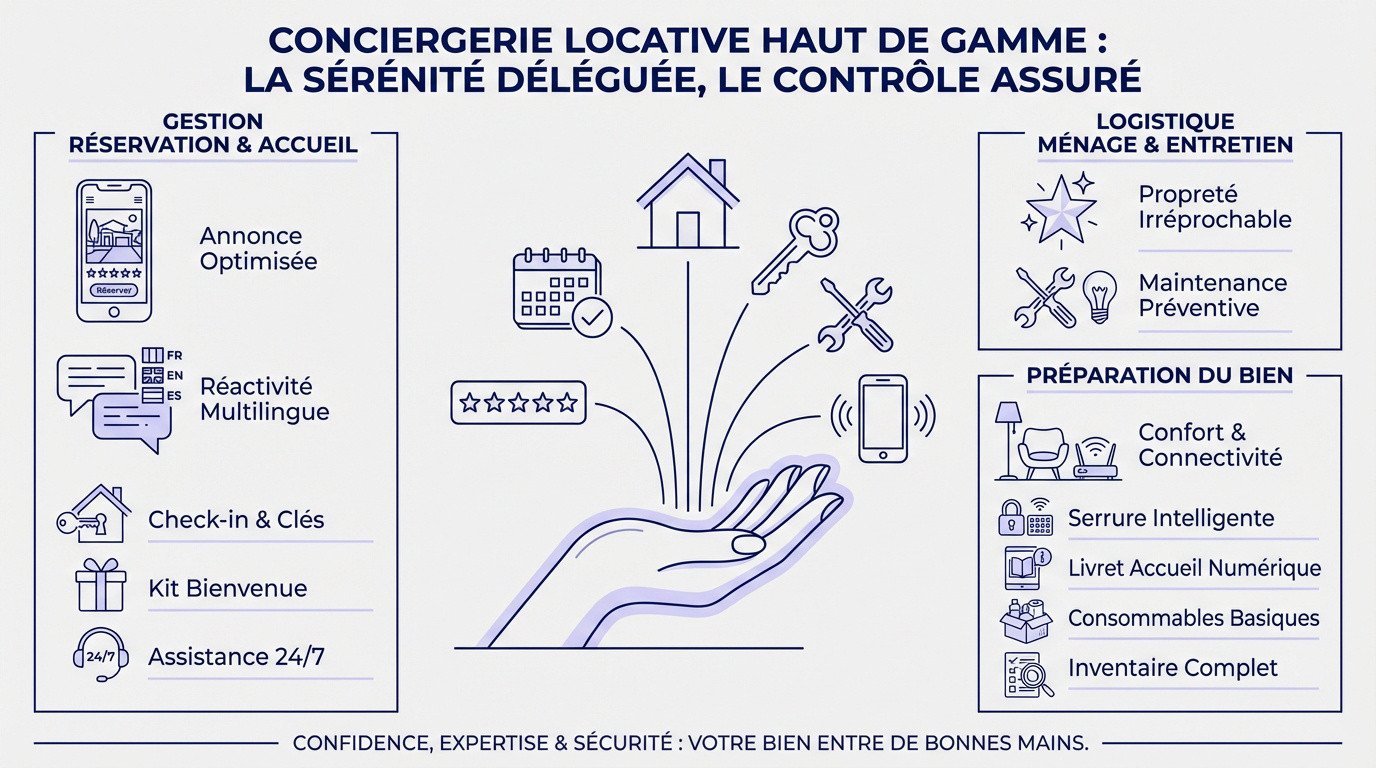 Intérieur d'un appartement propre et bien rangé géré par une conciergerie airbnb