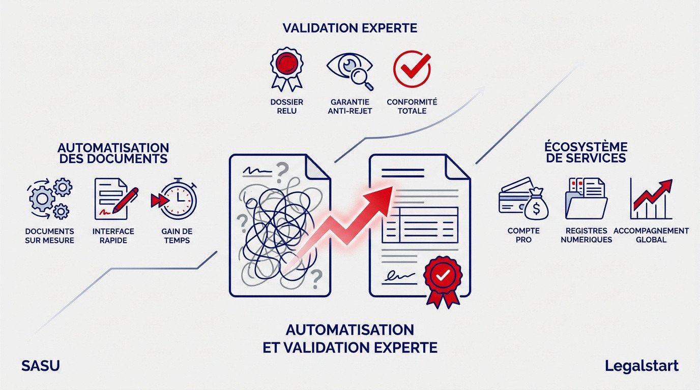 Interface de création de SASU sur la plateforme Legalstart