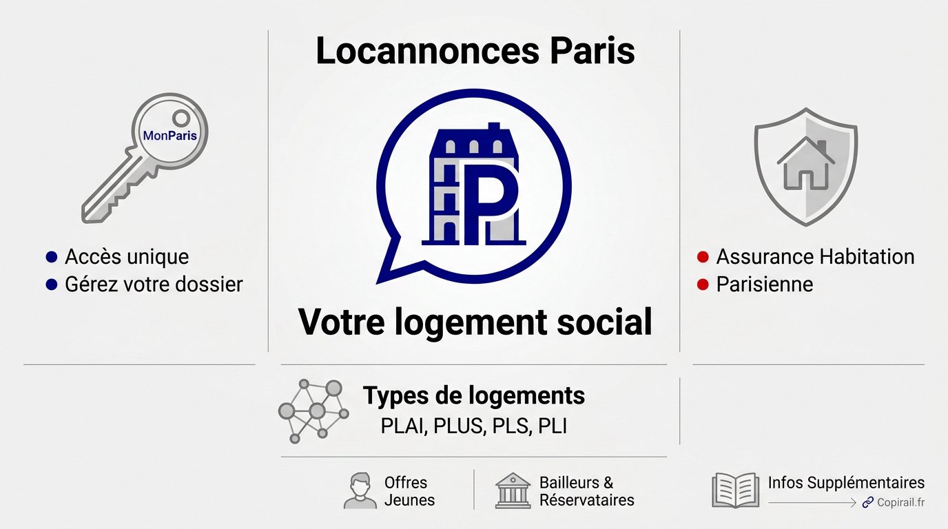 Interface de la plateforme Locannonces pour le logement social à Paris