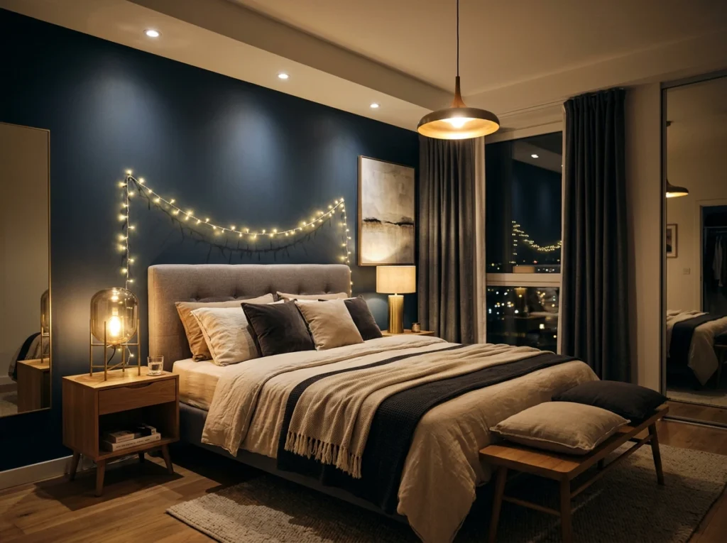 éclairage chambre adulte multicouche lampes chevet spots décoratif