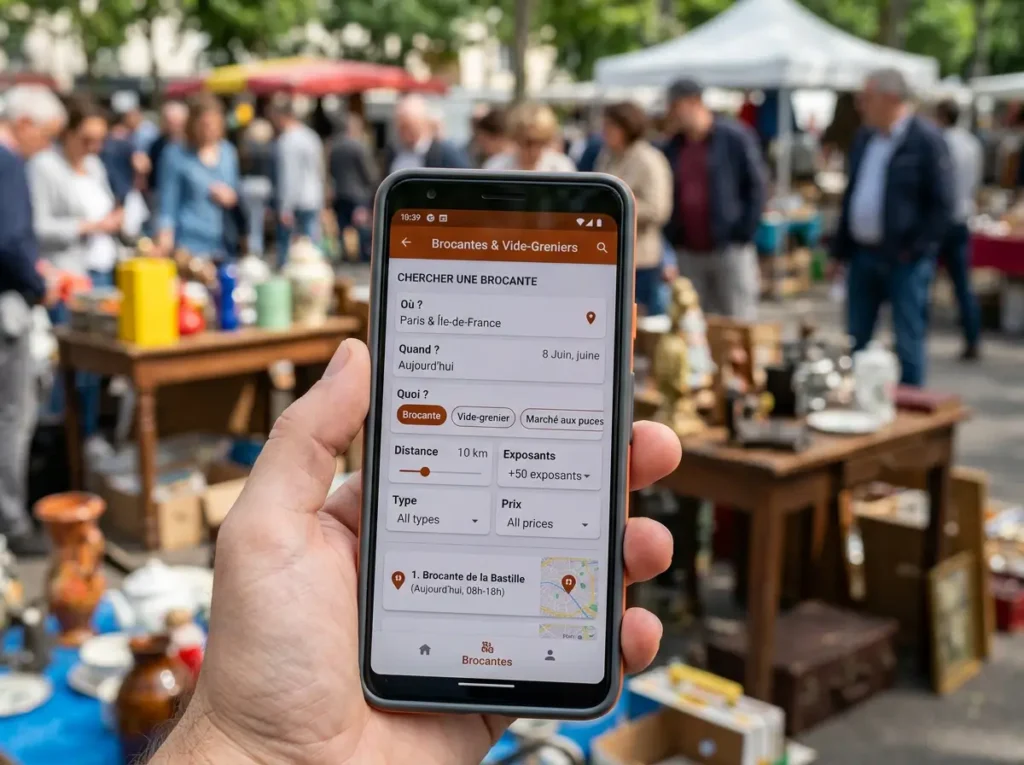 filtres recherche brocabrac date lieu type événement