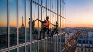 Nettoyage de vitres en hauteur : l’élite de Paris en 2026