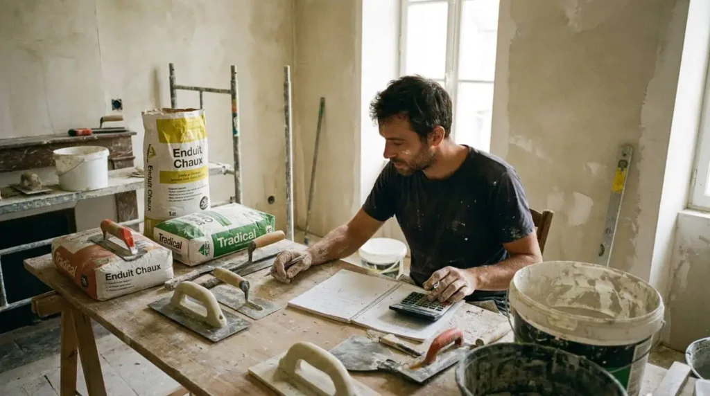 prix enduit à la chaux intérieur devis artisan matériaux
