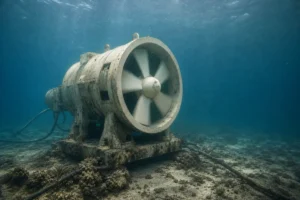 Hydrolienne immergée captant l'énergie du courant marin